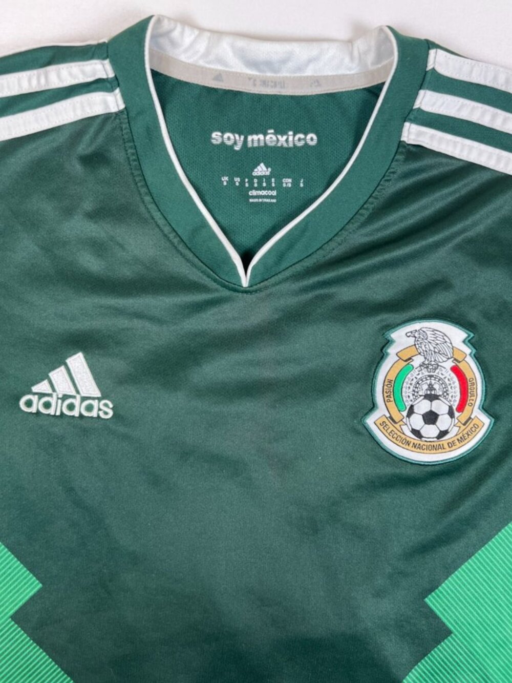 Adidas Youth M Mexico National Team Soccer Jersey Green H. Lozano 8 2017 - Picture 4 of 7